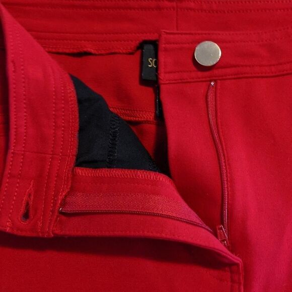 CHICO'S 0.5 So slimming red holiday pants size 6 small Christmas party love - Picture 7 of 11